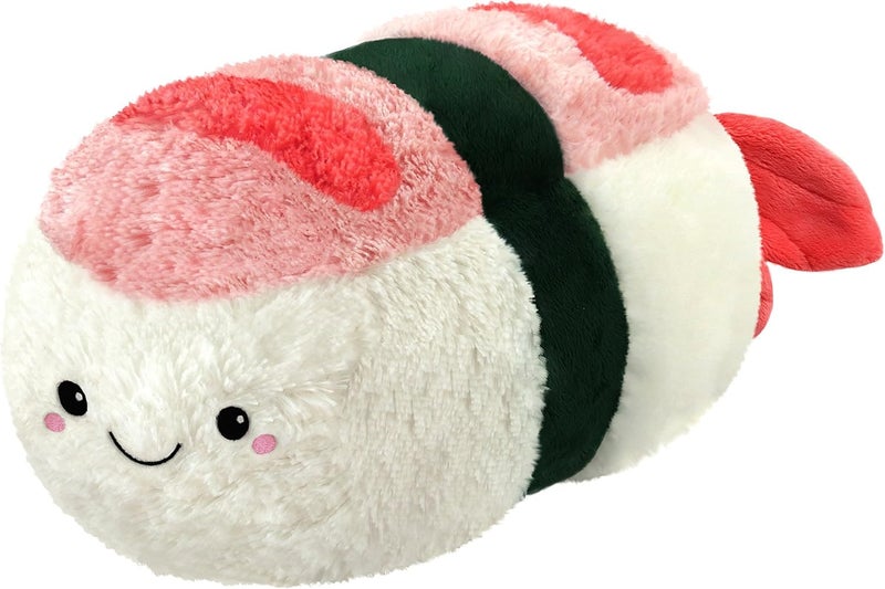 Squishable - Mini Shrimp Sushi - Comfort Food Collection - 10 in - Soft Toy Collectible Stuffed Animal